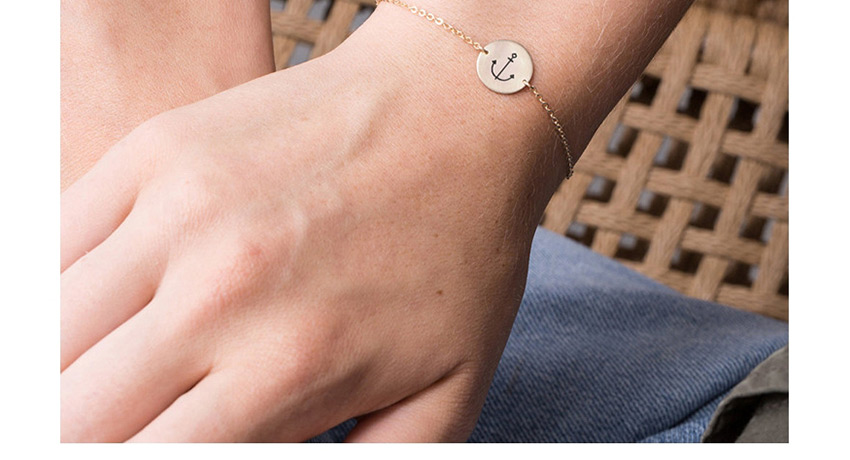 Fashion Rose Gold Stainless Steel Engraved Geometric Adjustable Bracelet 13mm,Bracelets