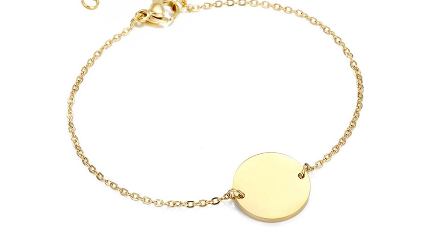 Fashion Golden Stainless Steel Engraved Key Adjustable Bracelet 13mm,Bracelets