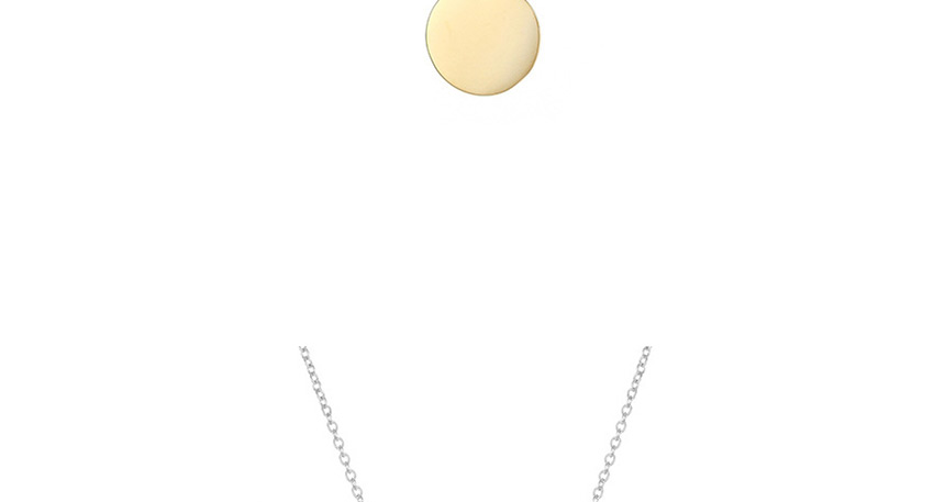 Fashion Golden Stainless Steel Engraved Gesture Round Necklace 13mm,Necklaces