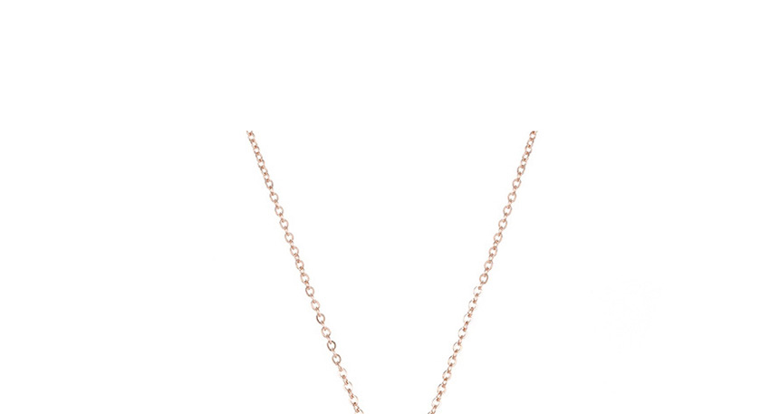 Fashion Rose Gold Stainless Steel Engraved Gesture Round Necklace 13mm,Necklaces