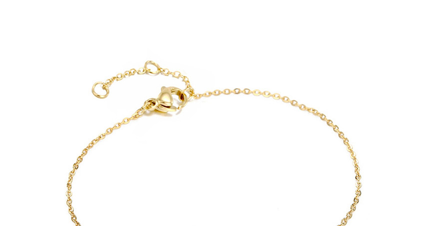 Fashion Golden-hook Round Stainless Steel Gilt Engraved Gesture Bracelet 9mm,Bracelets