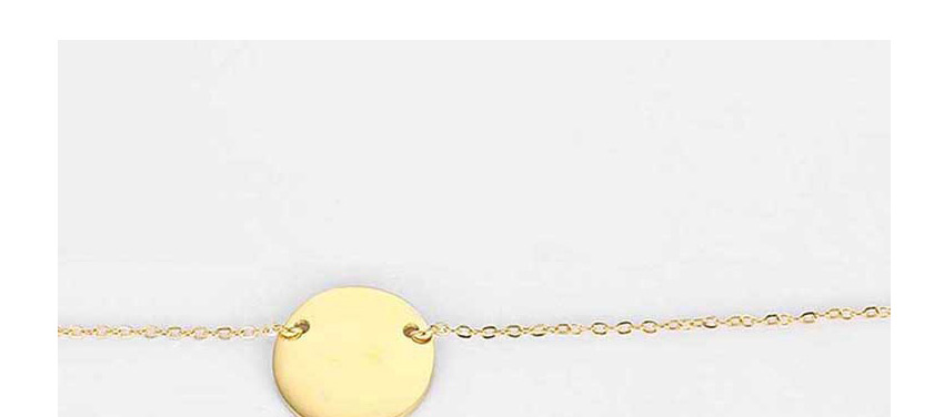 Fashion Steel Color-pull Hook Geometric Round Stainless Steel Titanium Steel Engraved Gesture Double Hole Necklace 13mm,Necklaces