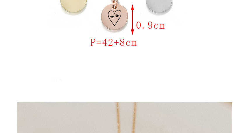 Fashion Rose Gold Stainless Steel Engraved Music Adjustable Necklace 9mm,Necklaces