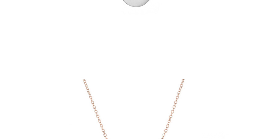 Fashion Rose Gold Stainless Steel Single Hole Engraved Electrograph Adjustable Necklace 13mm,Necklaces