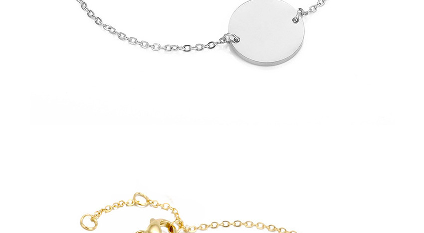 Fashion Golden Titanium Steel Stainless Steel Carved Penguin Geometric Round Bracelet 13mm,Bracelets