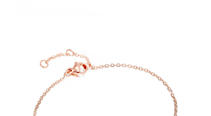 Fashion Rose Gold Titanium Steel Stainless Steel Carved Penguin Geometric Round Bracelet 13mm,Bracelets