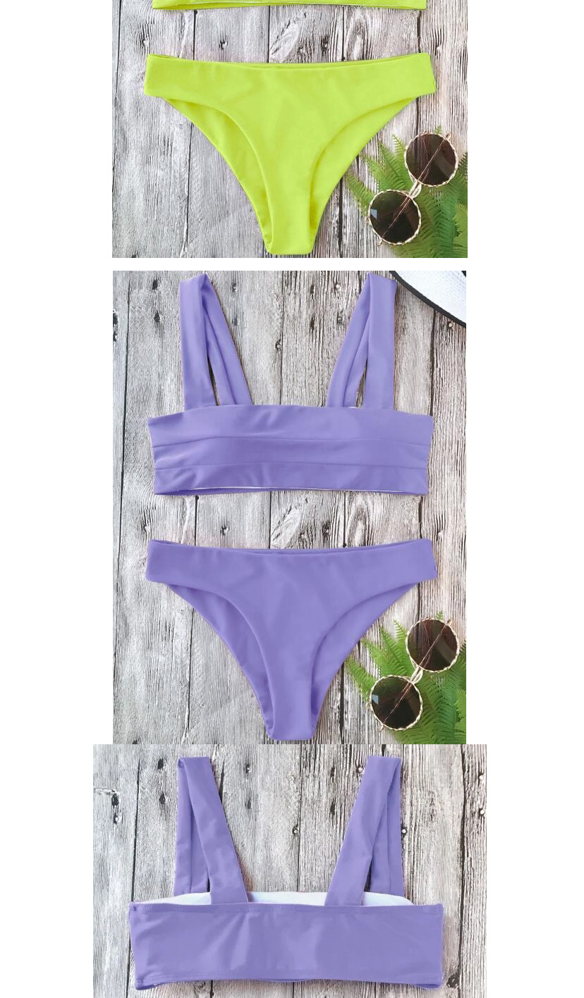 Fashion Pineapple Pineapple Print Tank Top Pleated Split Swimsuit,Bikini Sets