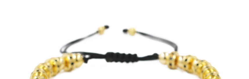 Fashion Grab Black Micro-set Black Zirconium Woven Adjustable Bead Adjustable Bracelet,Bracelets