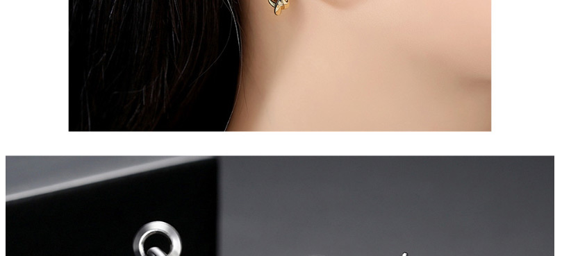 Fashion Platinum Twisted Alloy Round Ear Studs,Earrings