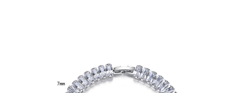 Fashion Platinum Cubic Zirconia Geometric Bracelet,Bracelets