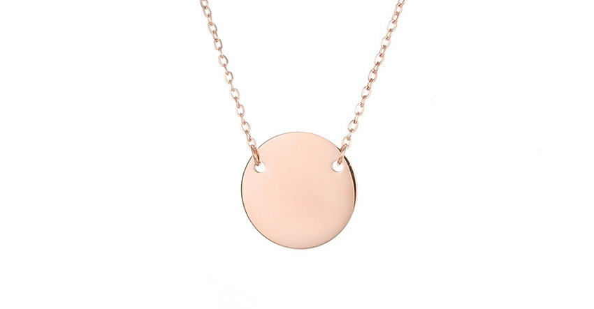Fashion Golden Stainless Steel Carved Rabbit Geometric Round Necklace 15mm,Necklaces