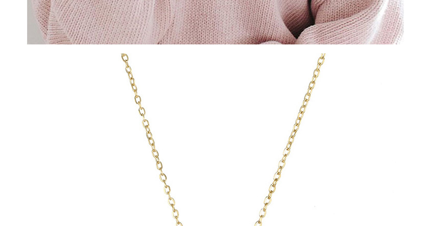Fashion Rose Gold Stainless Steel Carved Rabbit Geometric Round Necklace 15mm,Necklaces