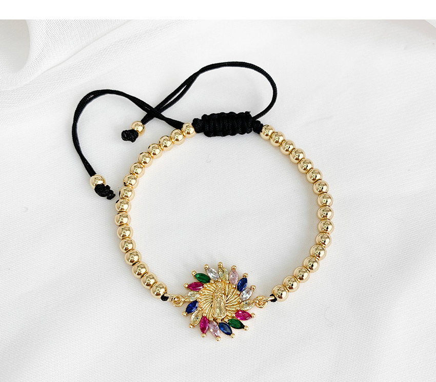 Fashion Golden Bracelet Of Our Lady Of Cubic Zirconia,Bracelets
