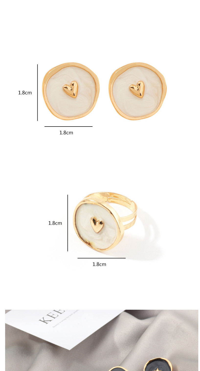 Fashion gold color+black star shape decorated ring,Fashion Rings