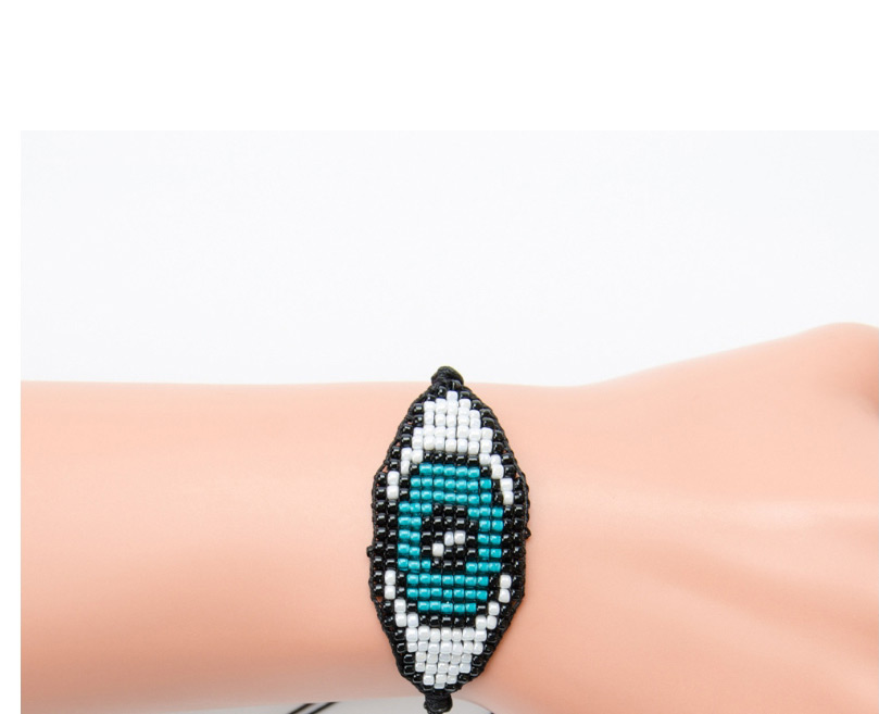 Fashion Classic Black + Silver eye shape decorated bracelet,Beaded Bracelet