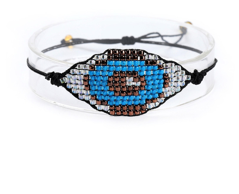 Fashion Silver Black + Silver Cross Crystal Contrast Color Hollow Headband,Beaded Bracelet