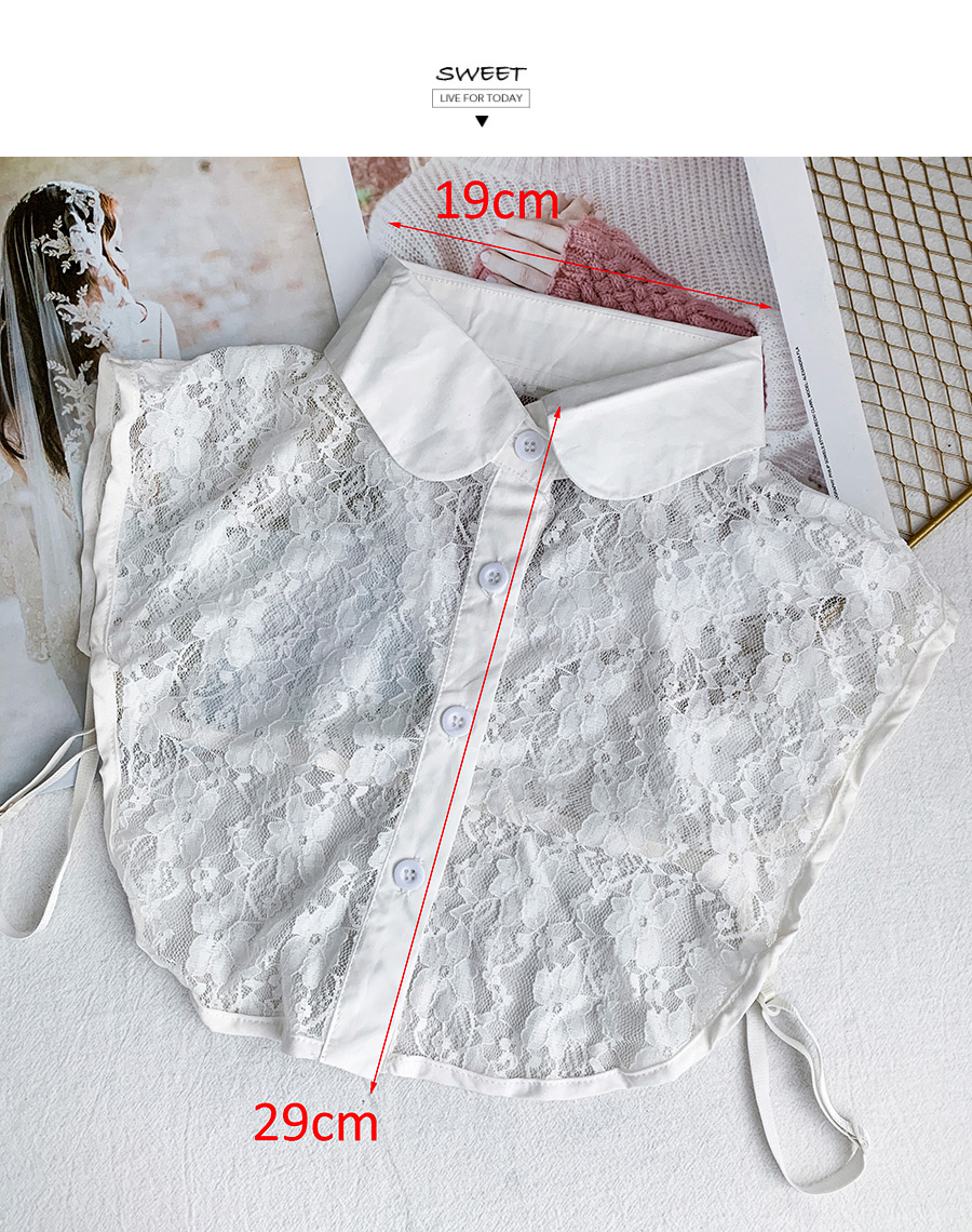 Fashion White Fabric Lace-breasted Fake Collar,Thin Scaves