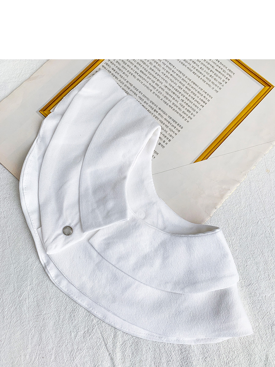 Fashion White Fabric Double Collar,Thin Scaves
