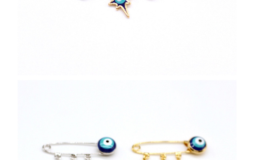 Fashion Blue Broken Shell Contrast Rice Bead Anklet,Korean Brooches