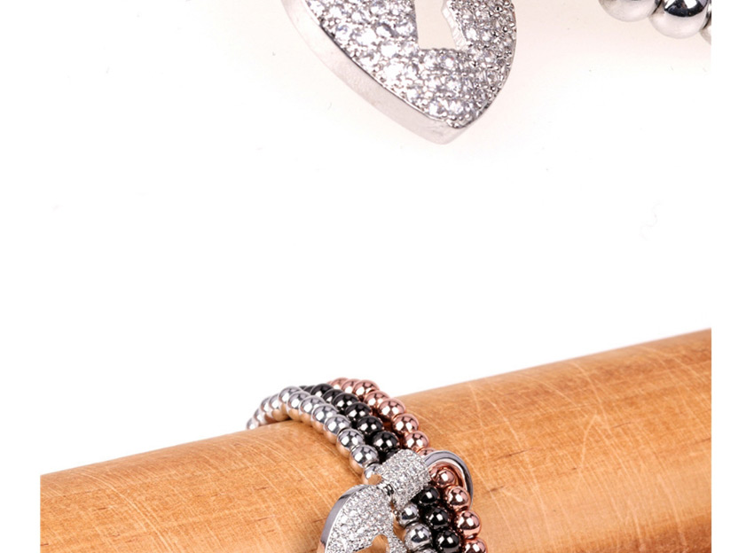 Fashion Golden Geometric Round Ring Set With Diamond Leaves,Bracelets