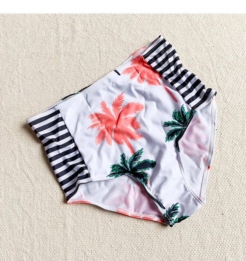 Fashion Color Printed Zip Split Swimsuit,Bikini Sets