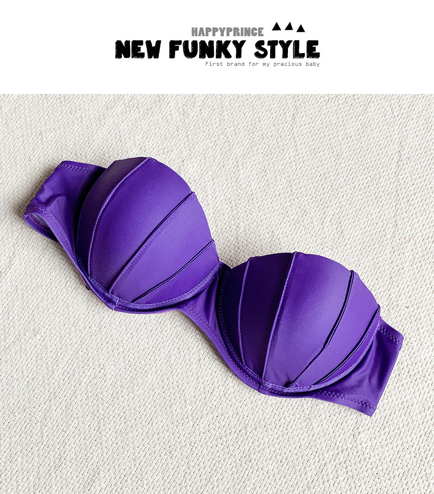 Fashion Purple Shell Fish Pattern Split Swimsuit,Bikini Sets