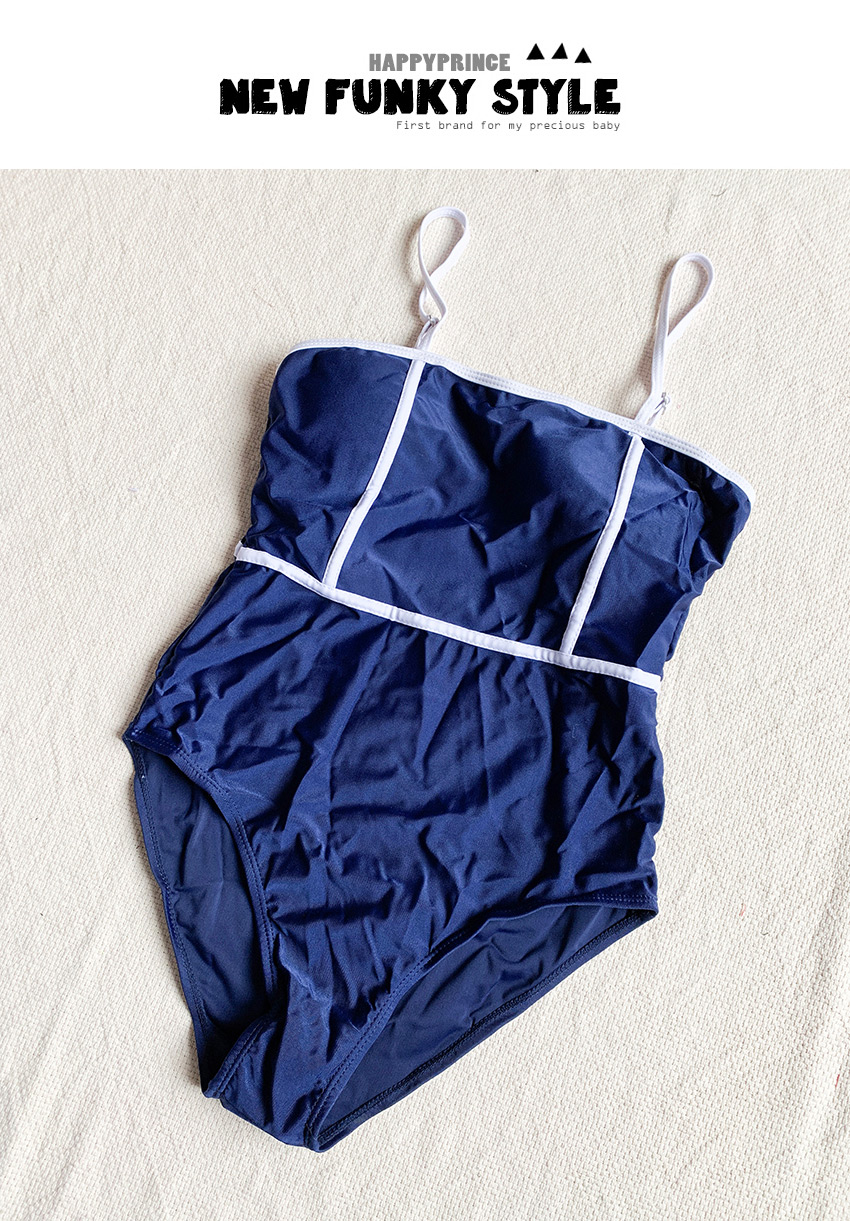 Fashion Navy Striped One-piece Swimsuit,One Pieces