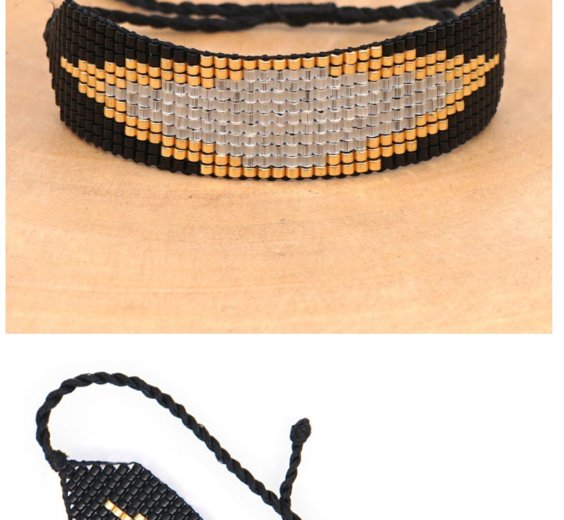 Fashion black Knotted Micro-inlaid Zircon Alloy Round Bracelet,Beaded Bracelet
