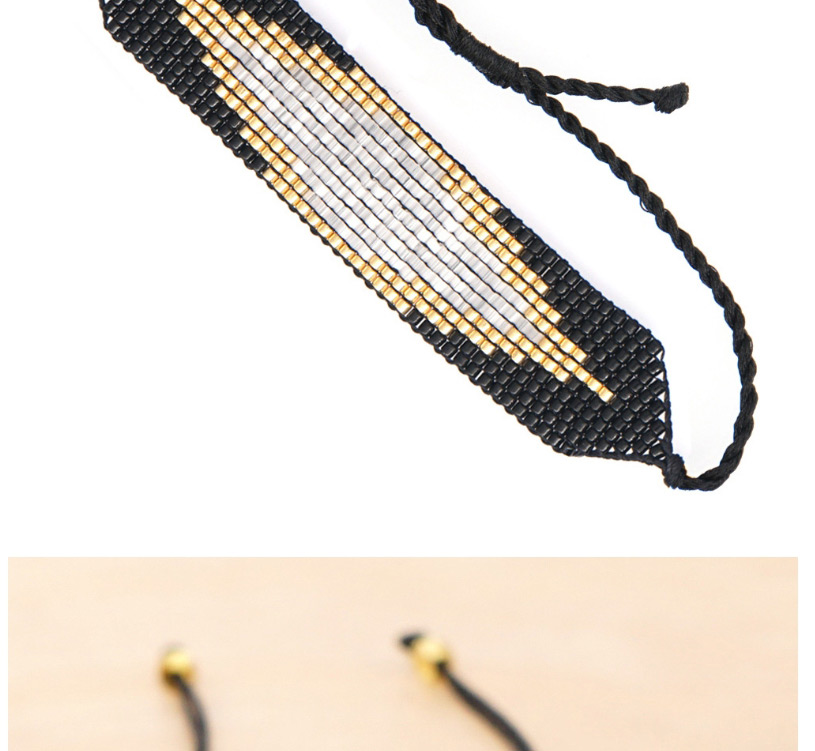 Fashion black Knotted Micro-inlaid Zircon Alloy Round Bracelet,Beaded Bracelet