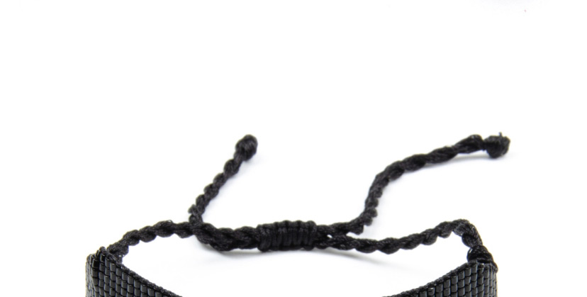 Fashion Black Mizhu Love Tassel Hand Woven Bracelet,Beaded Bracelet