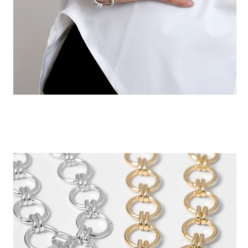 Fashion White K Ring Hollow Alloy Bracelet Necklace Set,Jewelry Sets
