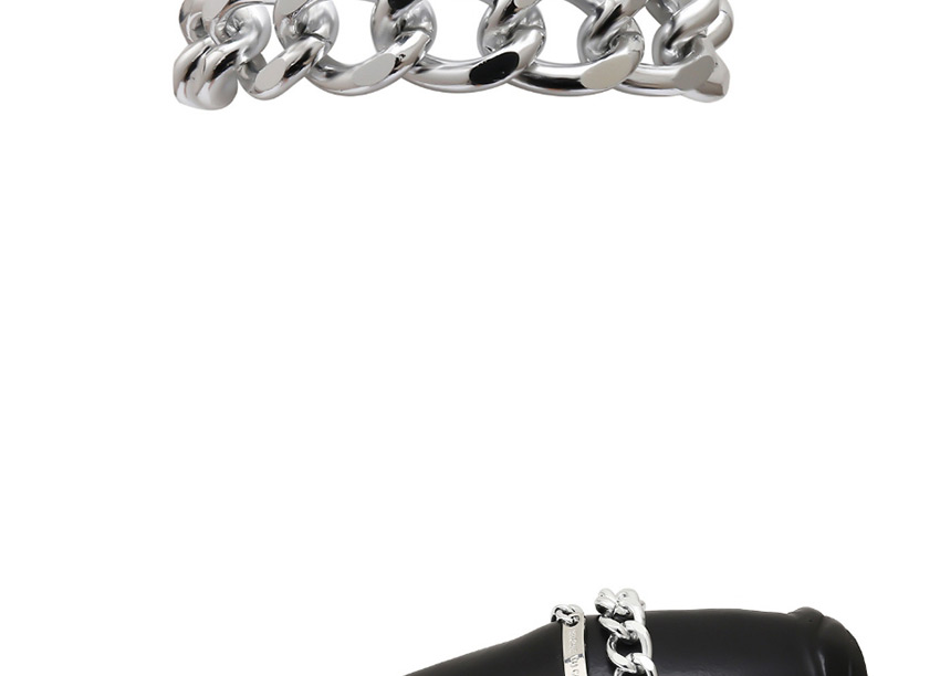 Fashion White K Suit Chain Square Letter Nameplate Alloy Bracelet,Bracelets Set