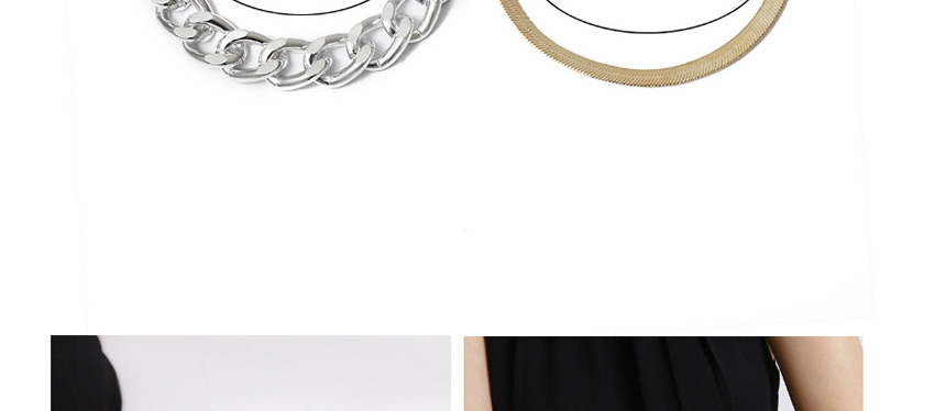 Fashion Mixed Color Suit Metal Flat Snake Chain Alloy Bracelet,Bracelets Set