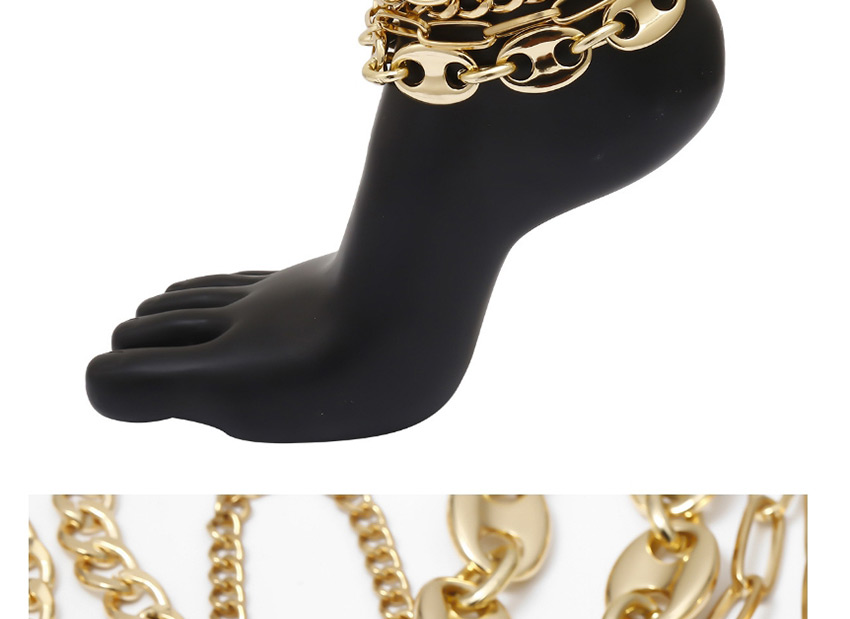 Fashion Golden Chain Alloy Hollow Anklet Set,Fashion Anklets