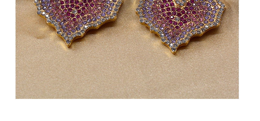 Fashion Golden Full Diamond Love Pearl Irregular Earrings,Drop Earrings