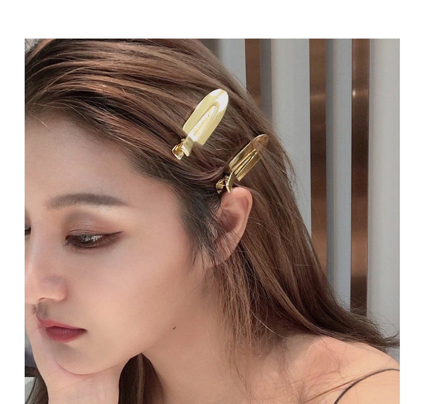 Fashion Golden Non-marking Metal Smooth Cutout Duckbill Clip,Hairpins