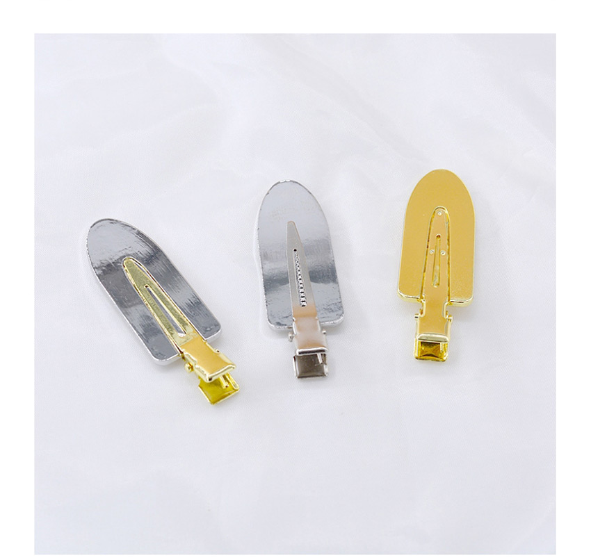 Fashion Color Mixing Non-marking Metal Smooth Cutout Duckbill Clip,Hairpins
