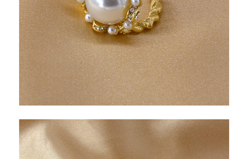 Fashion Golden Cutout Pearl And Diamond Opening Adjustable Ring,Fashion Rings