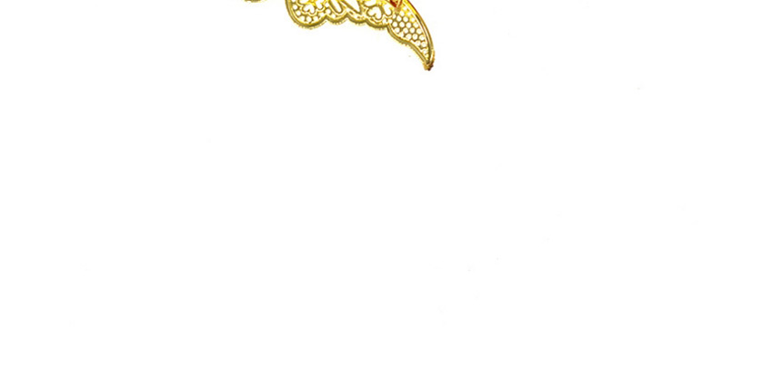 Fashion Golden Butterfly Metal Hollow Resin Flower Duckbill Hair Clip,Hairpins