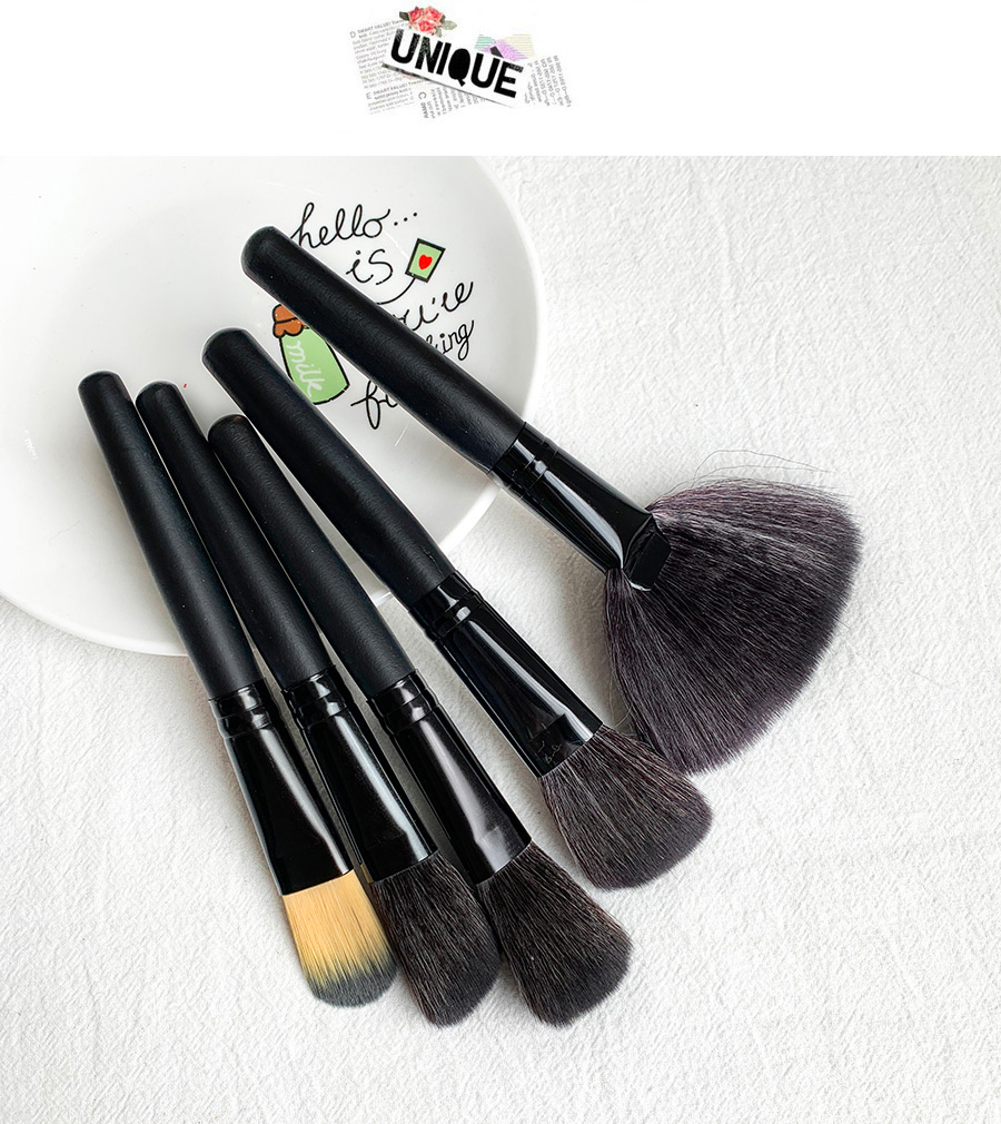 Fashion Black 24pcs Wooden Makeup Brush Set,Beauty tools