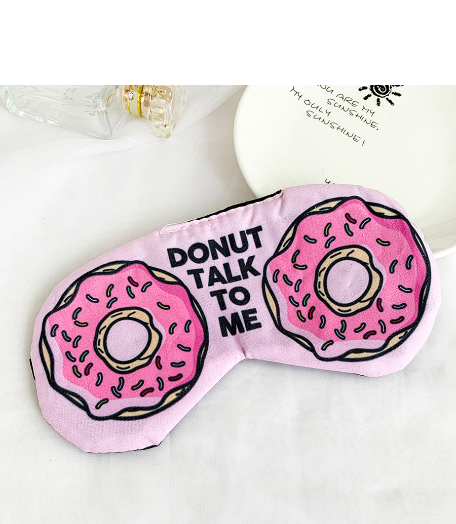 Fashion Pink Donut Letter Blindfold,Glasses Accessories