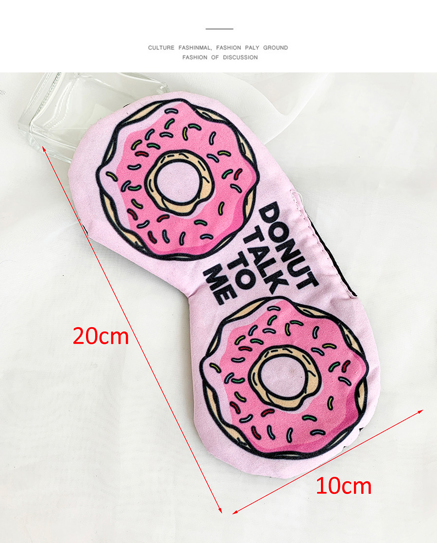Fashion Pink Donut Letter Blindfold,Glasses Accessories