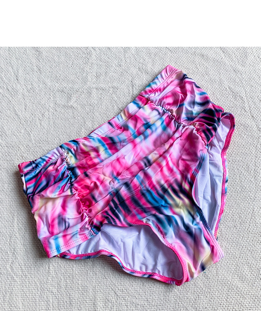 Fashion Pink Gradient Strap Split Swimsuit,Bikini Sets