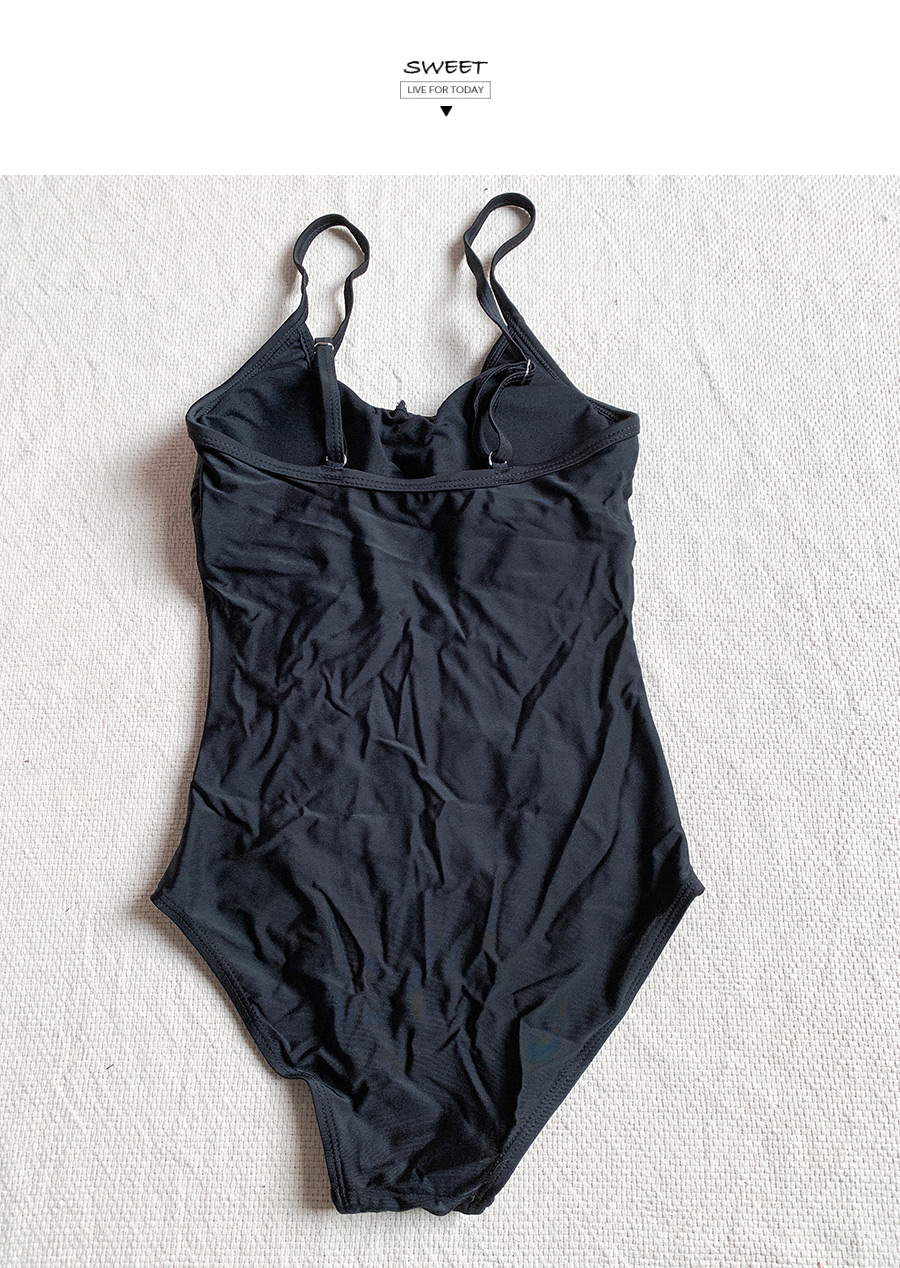 Fashion Black One Piece Swimsuit,One Pieces