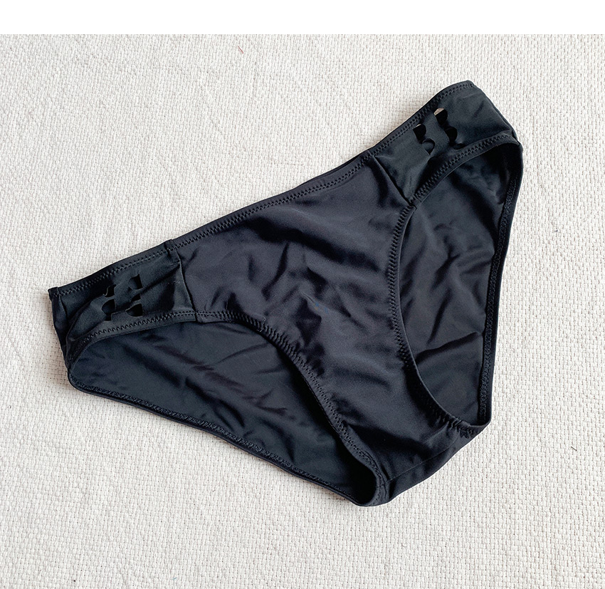 Fashion Black Back Tie Split Swimsuit,Bikini Sets