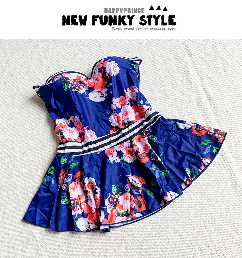 Fashion Color Printed Ruffle Split Swimsuit,Bikini Sets