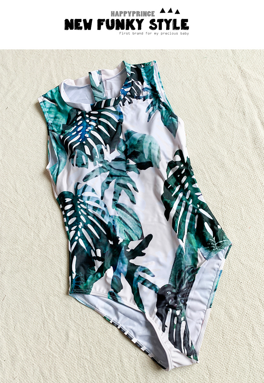 Fashion Color Printed Leaf Split Swimsuit,Bikini Sets