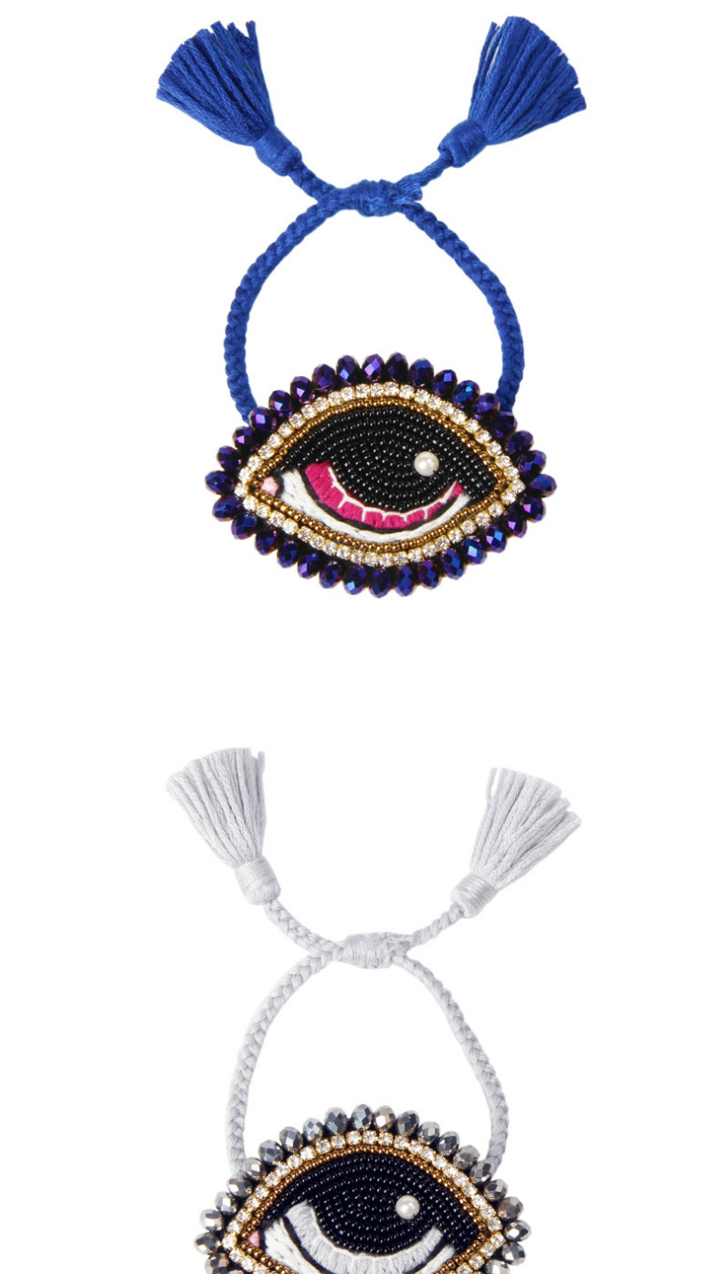 Fashion Green Imported Rice Beads Woven Eye Crystal Tassel Bracelet,Beaded Bracelet