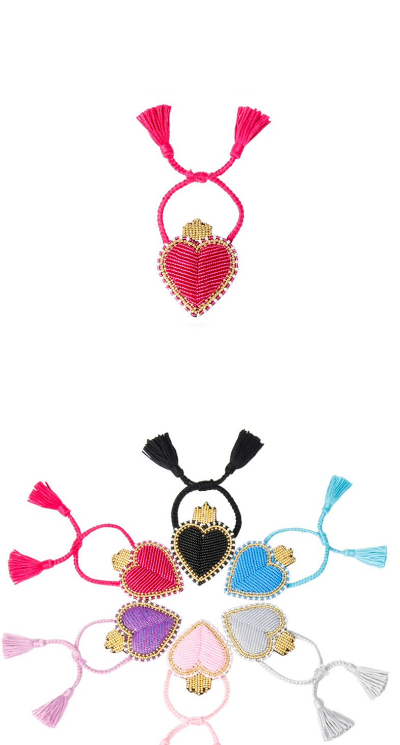 Fashion Sky Blue Love Hit Color Rice Beads Hand-woven Tassel Bracelet,Beaded Bracelet