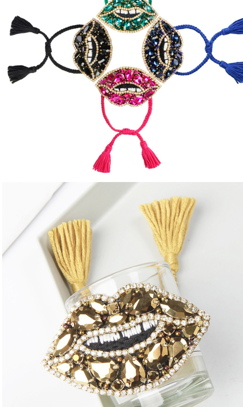 Fashion Red Gold-plated Tassel Bracelet With Diamonds,Fashion Bracelets
